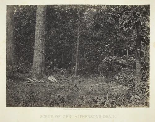 Scene of Gen. McPhersons Death by George Barnard, photograph, 1864-1866
