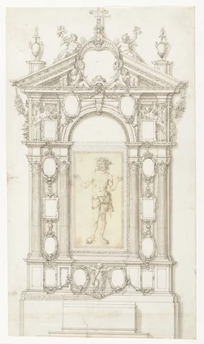 Ornamentale lijst by anonymous, drawing, 1545