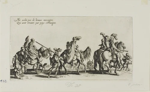 The Bohemians Marching, from The Bohemians by Jacques Callot, print, 1621