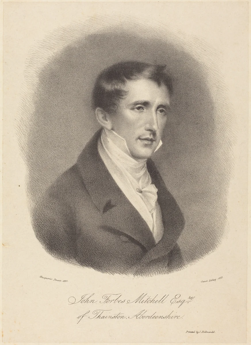 John Forbes Mitchell by John James Masquerier, print, 1823