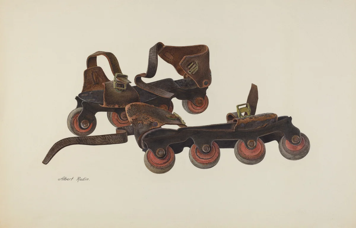 Roller Skates by Albert Rudin, index of american design, 1941