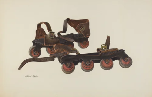 Roller Skates by Albert Rudin, index of american design, 1941