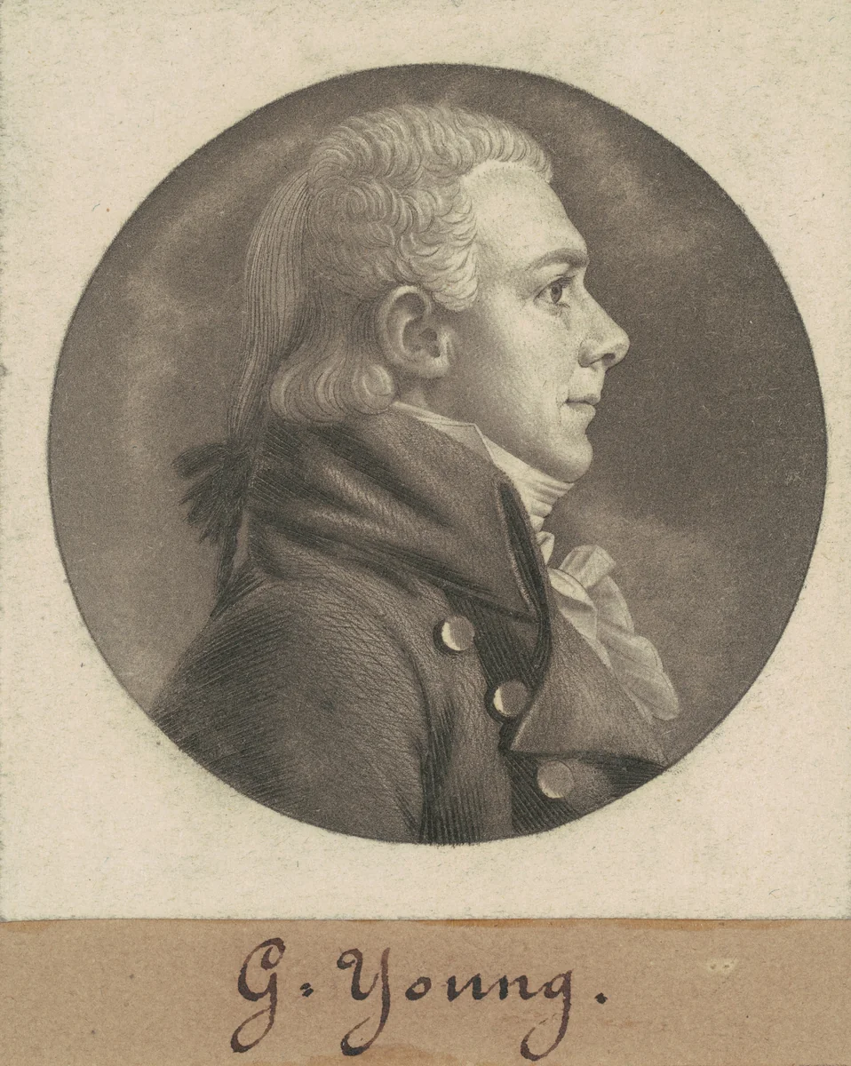 George Young by Charles B. J. Févret de Saint-Mémin, print, 1805