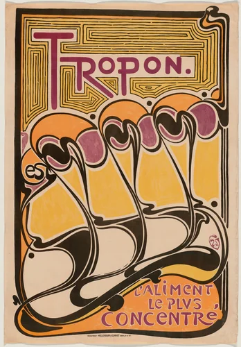 Tropon, l'Aliment Le Plus Concentré (Tropon, the most concentrated nourishment) (Poster advertising protein extract) by Henry Clemens van de Velde, design, 1899