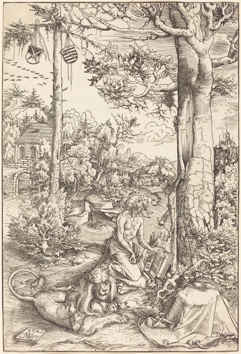 The Penitence of Saint Jerome by Lucas Cranach, print, 1509