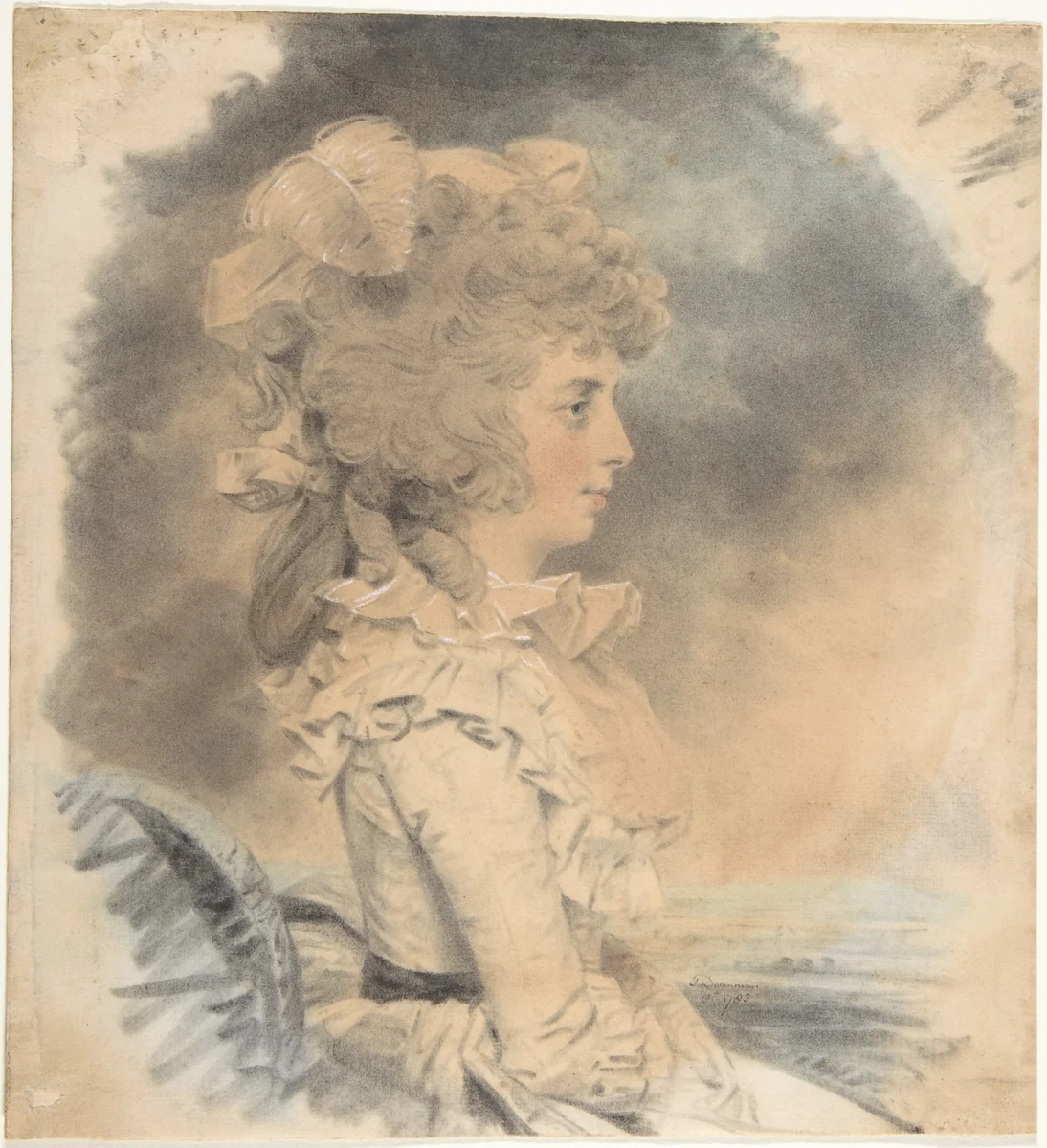Mrs. Palmer by John Downman, drawing, 1785