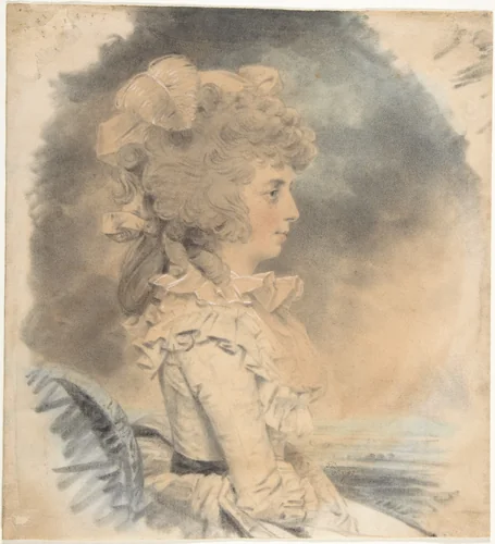 Mrs. Palmer by John Downman, drawing, 1785