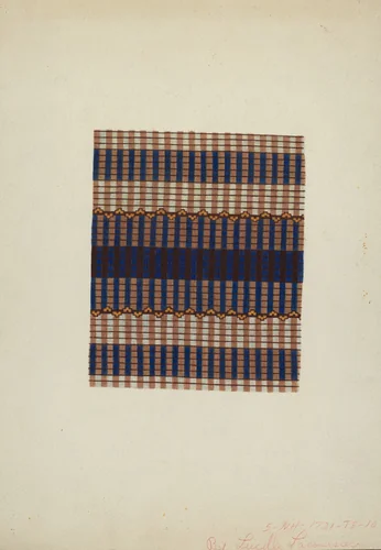 Textile Print by Lucille Lacoursiere, index of american design, 1938