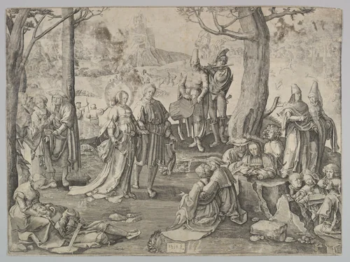 The Dance of St. Mary Magdalene (copy) by Lucas van Leyden, print, 1500-1962