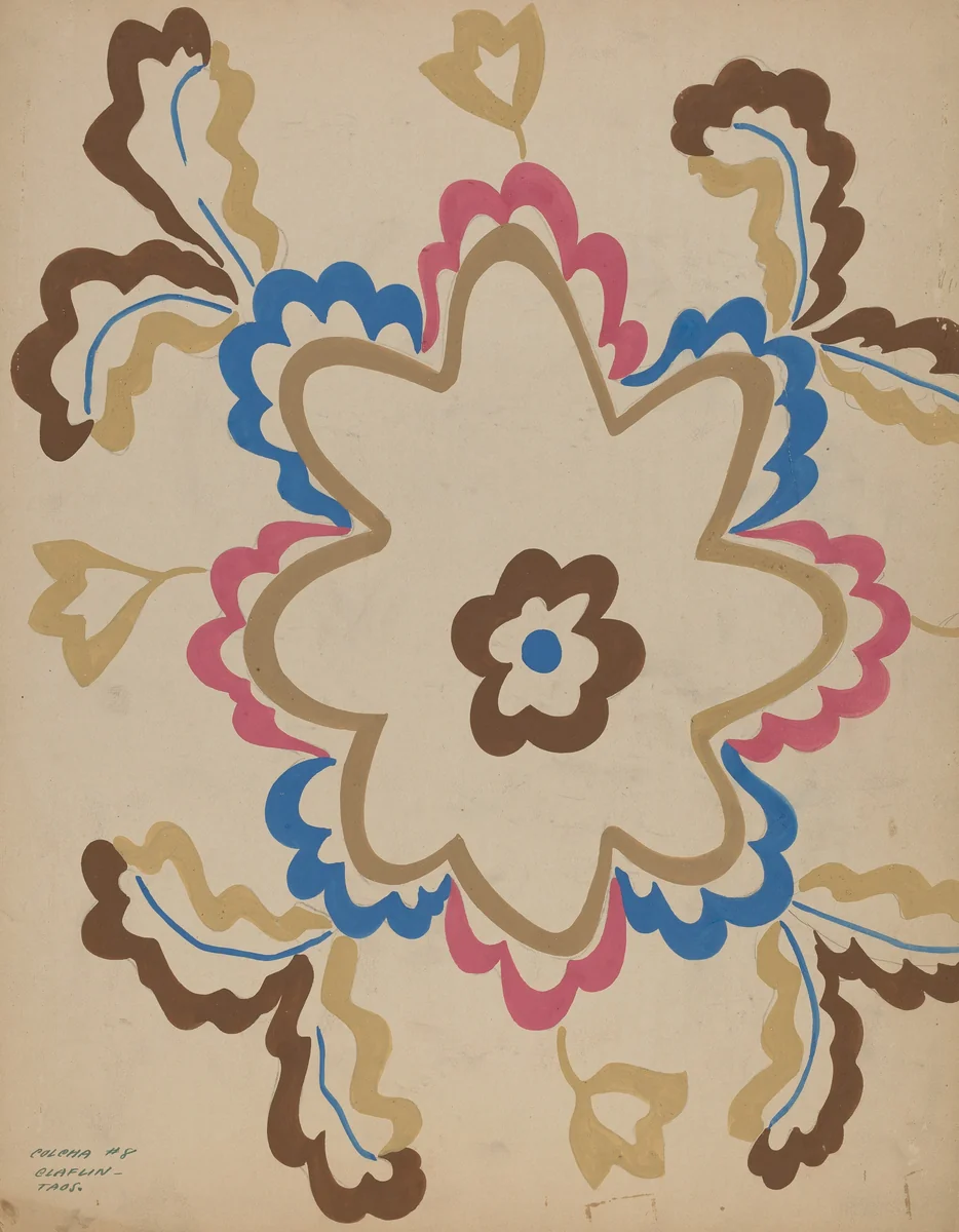 Colcha by Majel G. Claflin, index of american design, 1935-1942