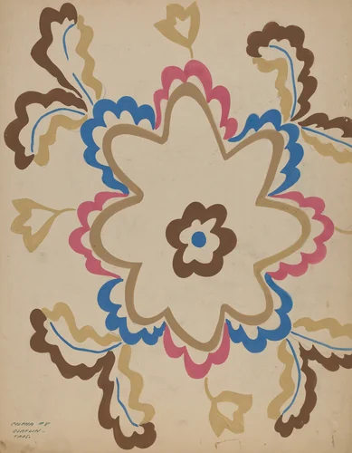 Colcha by Majel G. Claflin, index of american design, 1935-1942