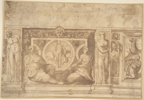 Frieze by anonymous, drawing, 1500-1600