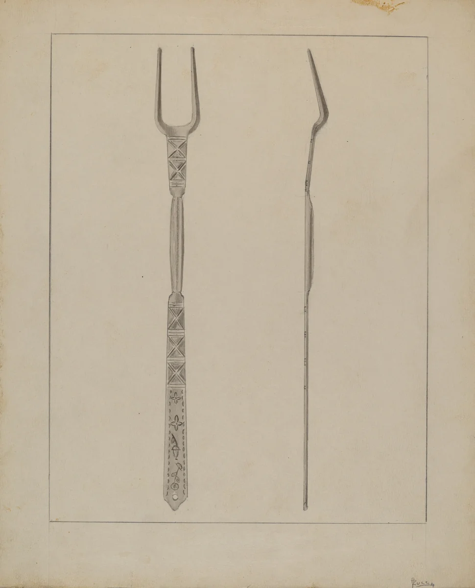 Fork by Anthony Zuccarello, index of american design, 1936