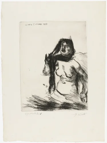 Female Nude Study (Weibliche Aktstudie) by Lovis Corinth, print, 1919