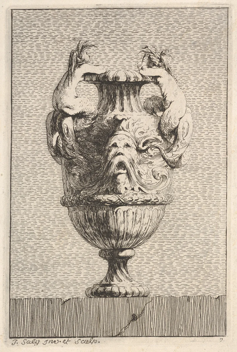 Vases; Set of Wall Monuments; Statue of Louis XV by Jacques Saly, book, 1746