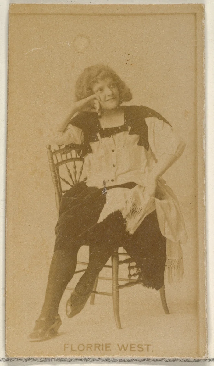 Florrie West, from the Actors and Actresses series (N45, Type 8) for Virginia Brights Cigarettes by Allen & Ginter, photograph, 1885-1891