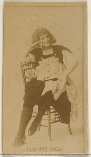 Florrie West, from the Actors and Actresses series (N45, Type 8) for Virginia Brights Cigarettes by Allen & Ginter, photograph, 1885-1891