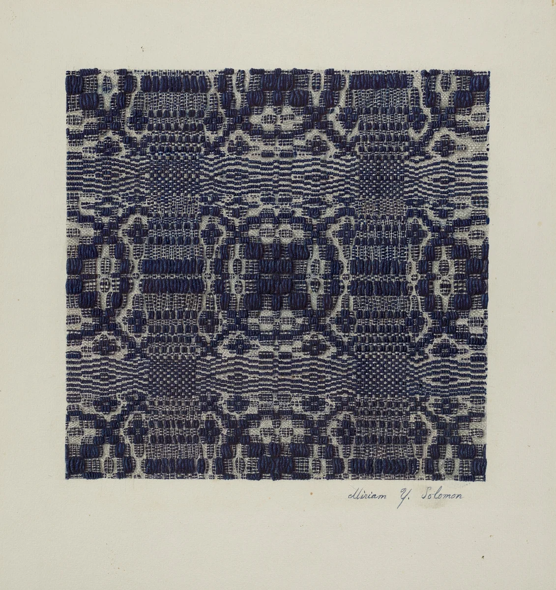 Coverlet by Miriam Y. Solomon, index of american design, 1935-1942