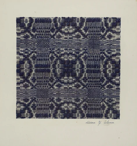 Coverlet by Miriam Y. Solomon, index of american design, 1935-1942