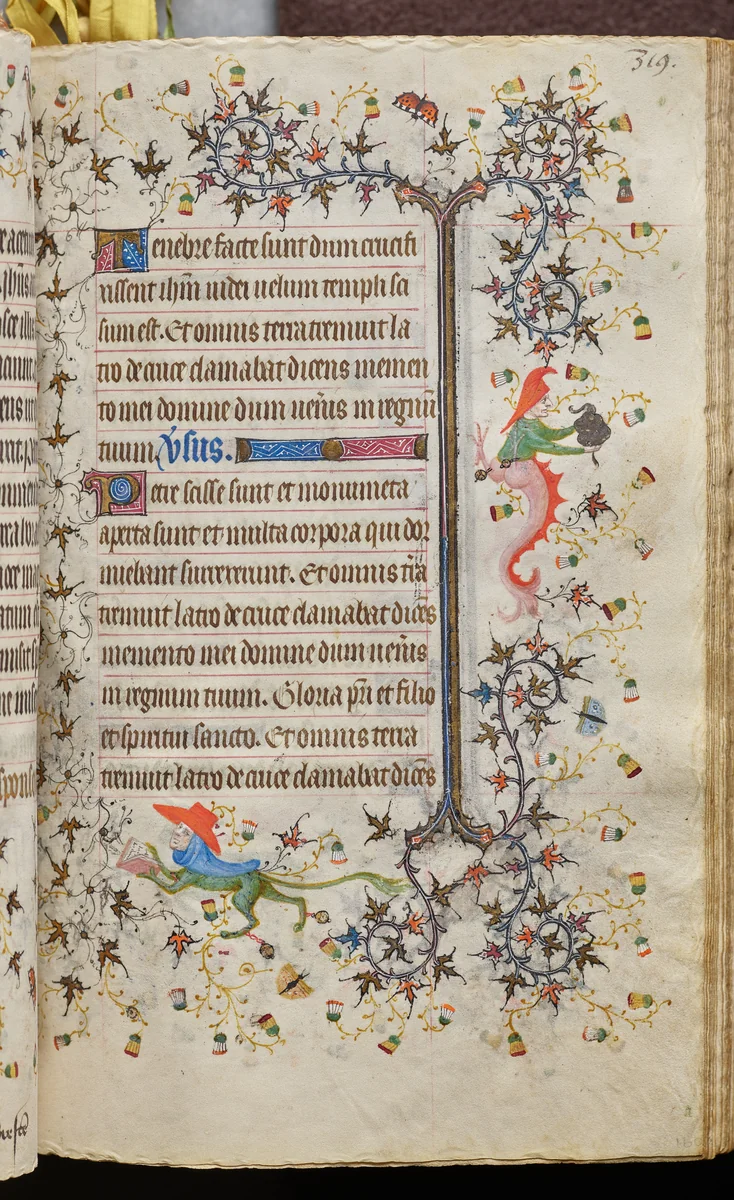 Hours of Charles the Noble, King of Navarre (1361-1425): fol. 160r, Text by Master of the Brussels Initials and Associates, book, 1400-1410