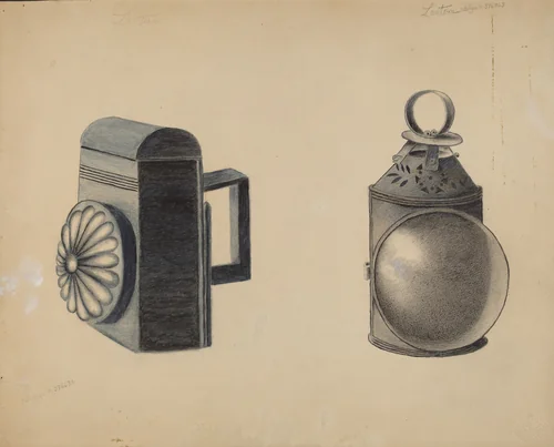 Lantern by Margaret Stottlemeyer, index of american design, 1935-1942