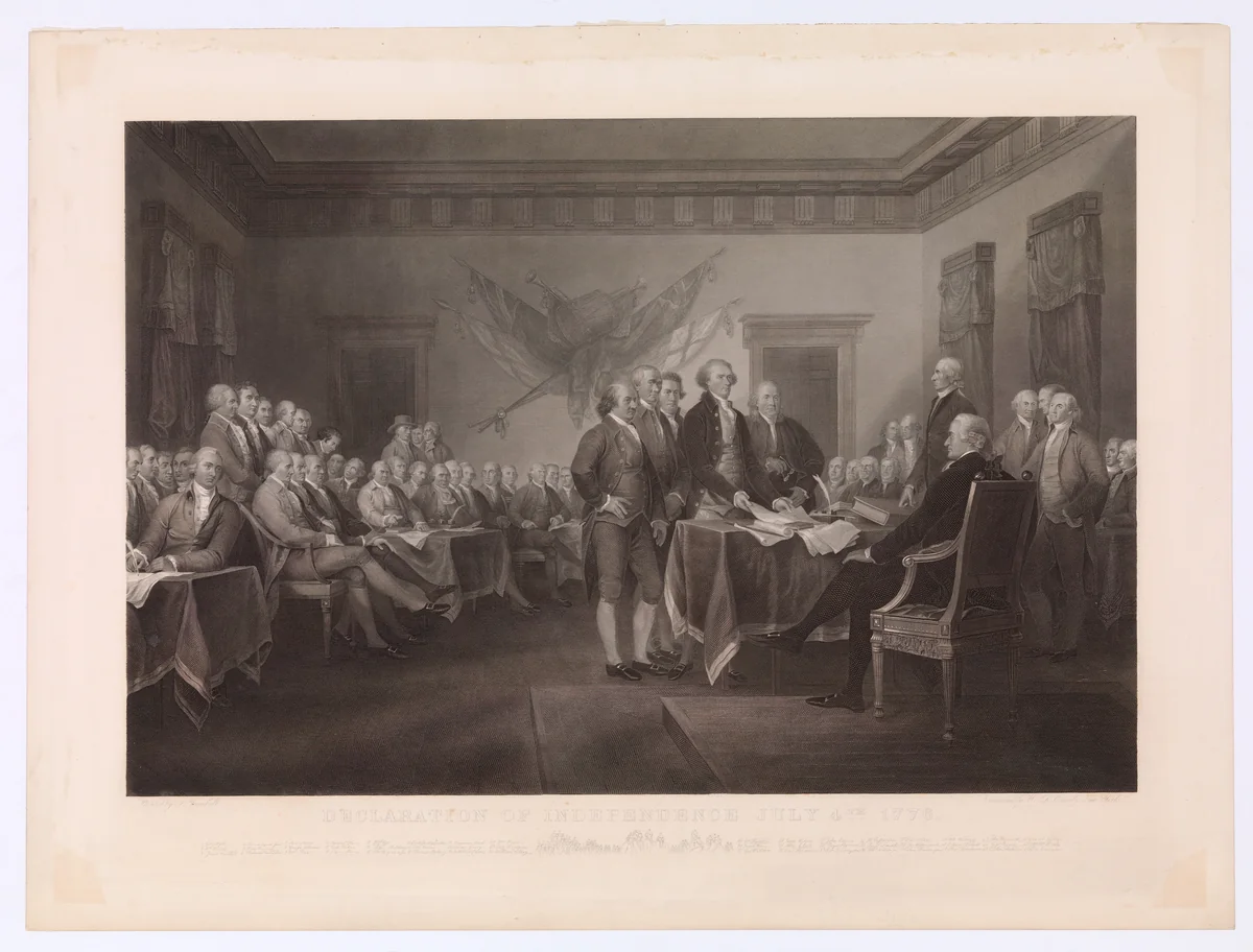 The Declaration of Independence, July 4, 1776 by Waterman Lilly Ormsby, print, 1876