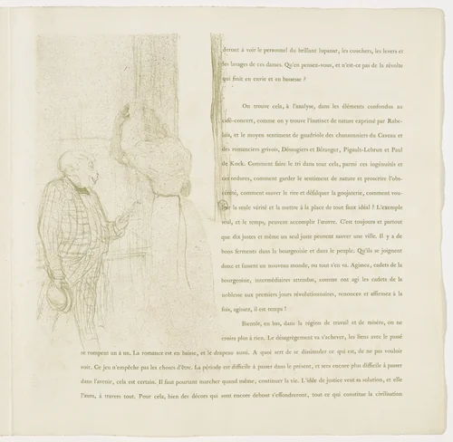 Plate 15 (in-text plate, folio 18) from Yvette Guilbert by Henri de Toulouse-Lautrec, illustrated book, 1894