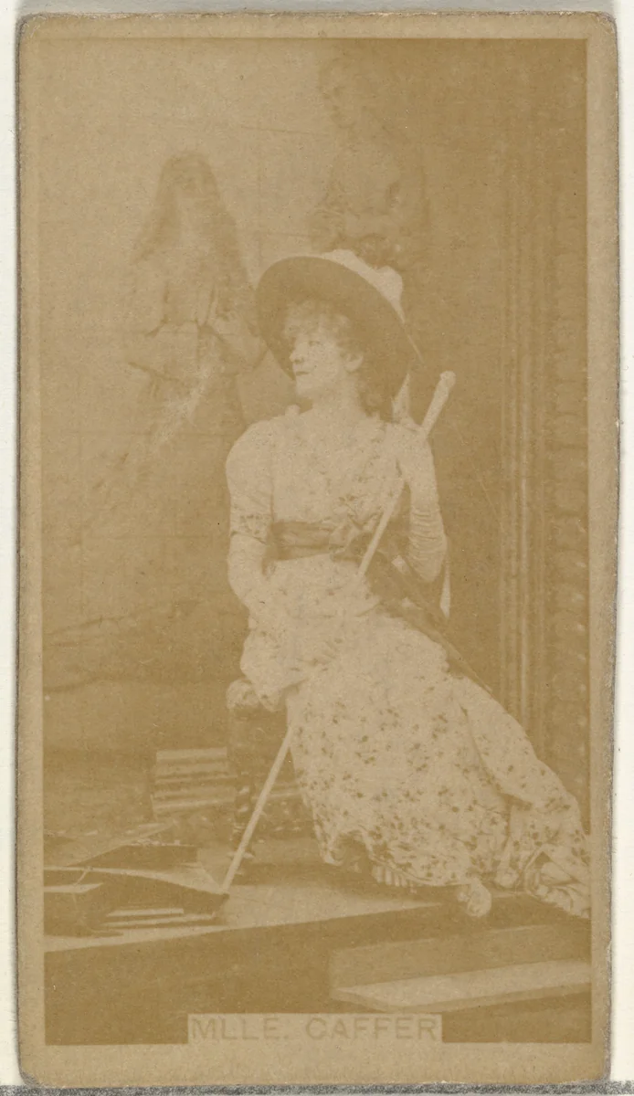 Mlle. Caffer, from the Actors and Actresses series (N145-8) issued by Duke Sons & Co. to promote Duke Cigarettes by W. Duke, Sons & Co., photograph, 1890-1895