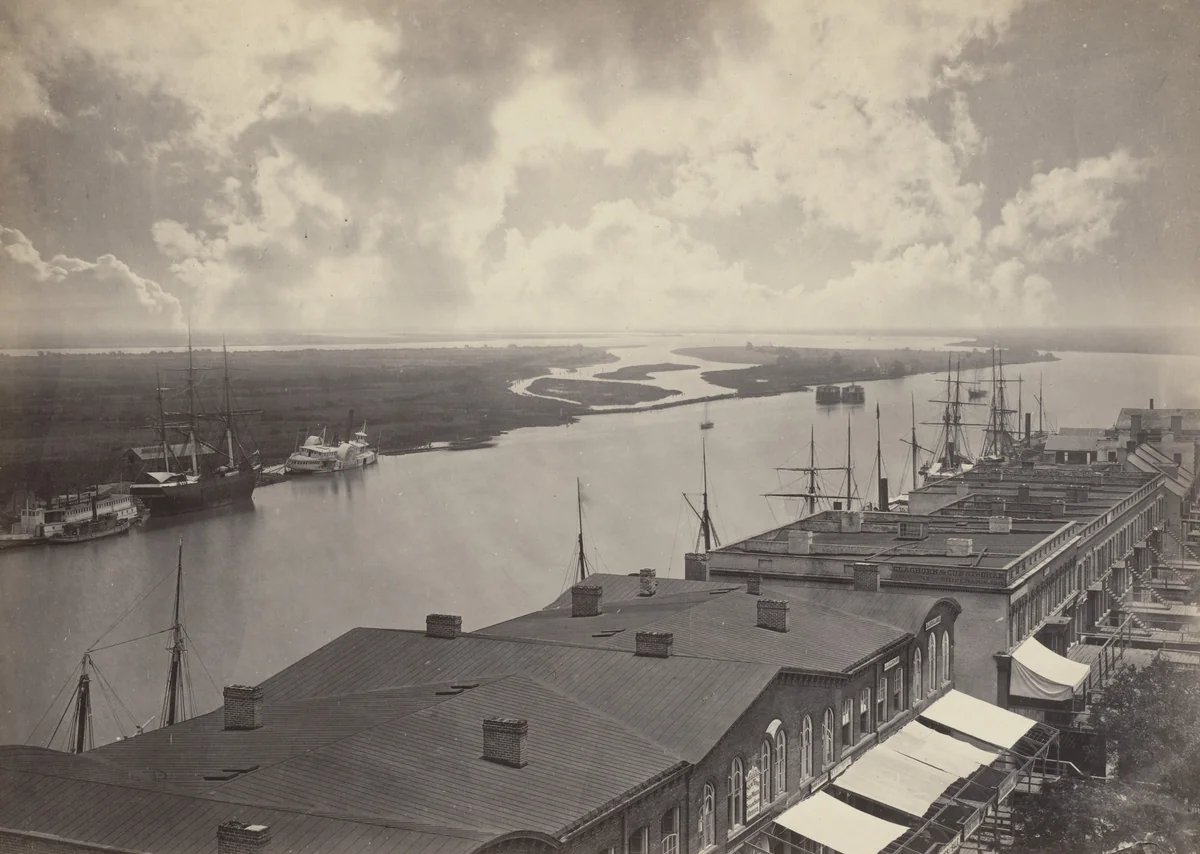 Savannah, Looking down the River from the album Photographic Views of Sherman's Campaign by George N. Barnard, photograph, 1864