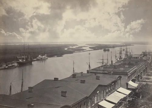 Savannah, Looking down the River from the album Photographic Views of Sherman's Campaign by George N. Barnard, photograph, 1864
