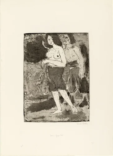 Man and Young Woman (Mann und junges Weib) by Emil Nolde, print, 1918