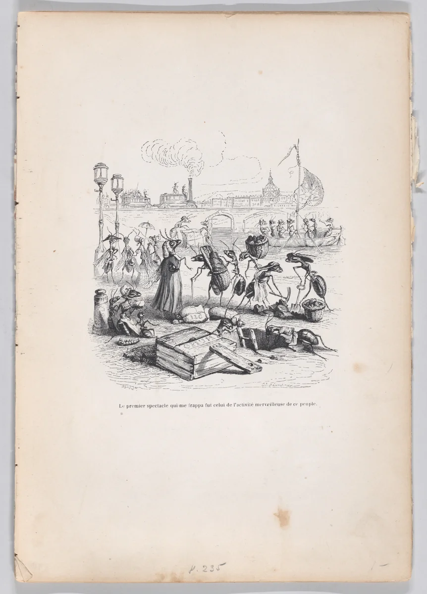 The first show that struck me was the wonderful activity of these people, from "Scenes from the Private and Public Life of Animals" by J. J. Grandville, print, 1832-1852