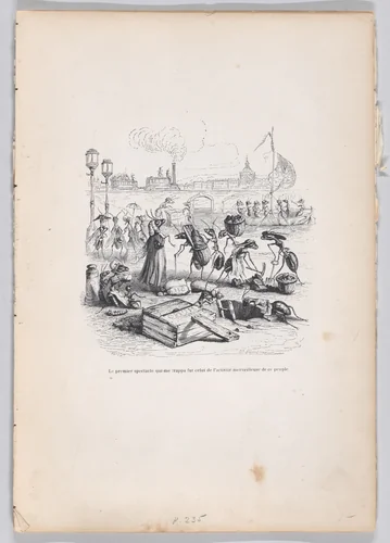 The first show that struck me was the wonderful activity of these people, from "Scenes from the Private and Public Life of Animals" by J. J. Grandville, print, 1832-1852