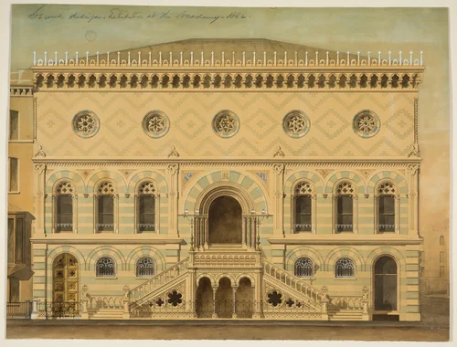 National Academy of Design Competition, New York, New York, South Elevation by Peter Bonnett Wight, drawing, 1861
