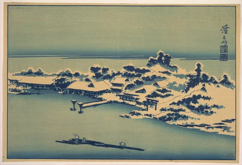 Winter Landscape by Keisai Eisen (渓斎英泉), print, 1790-1848