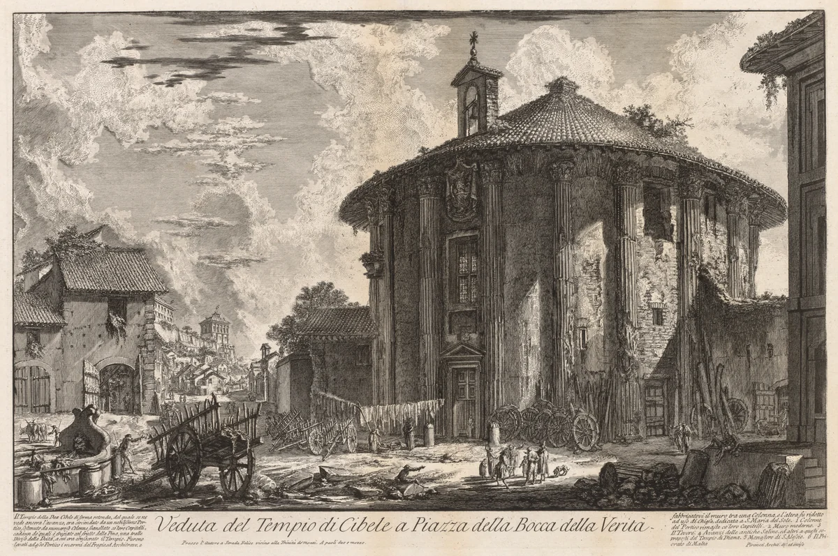 Views of Rome: Temple of Cybele by Giovanni Battista Piranesi, print, 1758