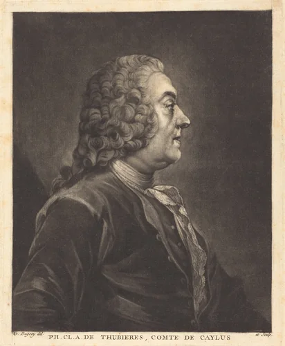 Ph. Cl. A. de Thubières, Comte de Caylus by Jean-Baptiste-André Gautier-Dagoty, print, 1740-1786