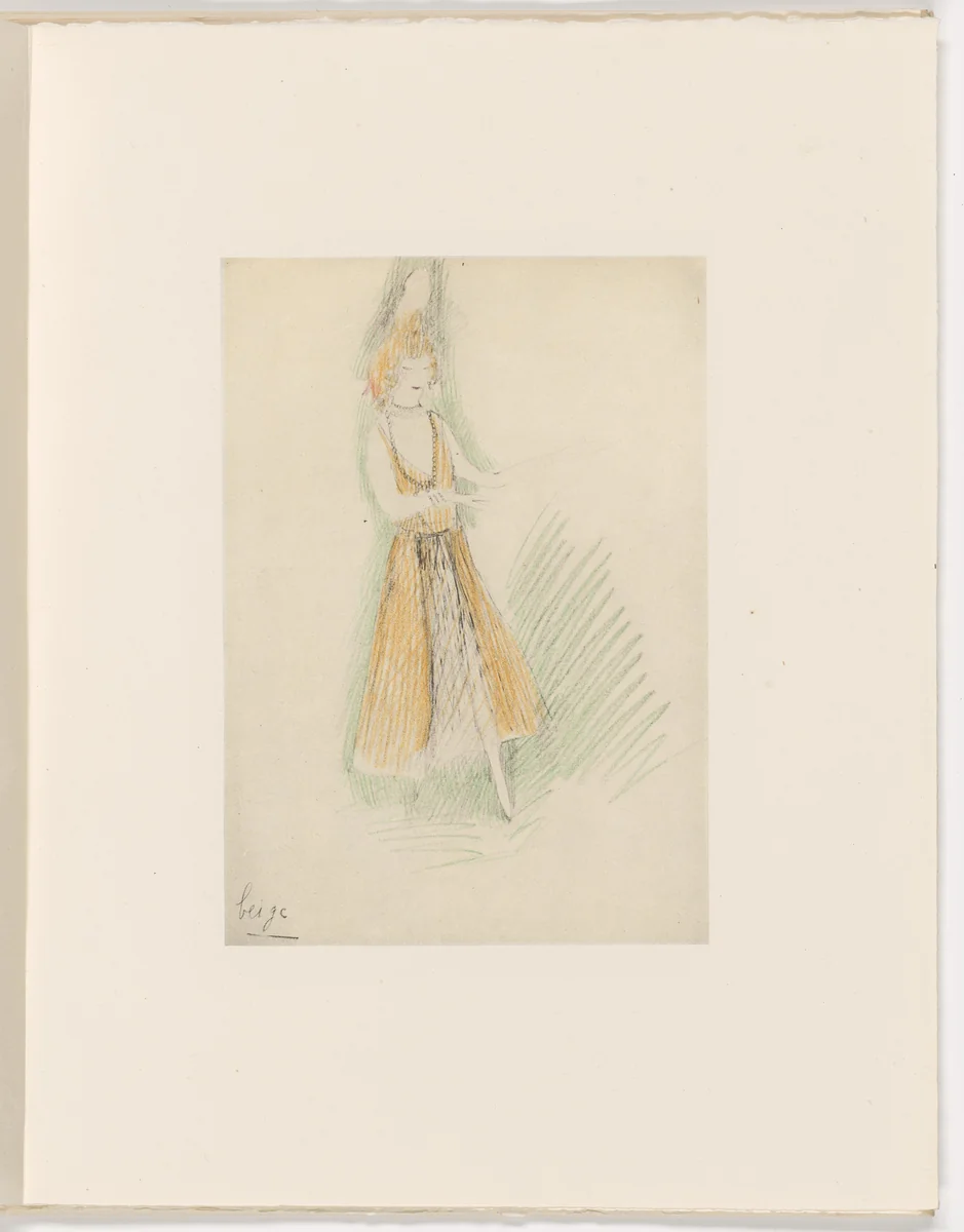 Plate (folio 29) from Les Biches, vol. I by Marie Laurencin, illustrated book, 1924