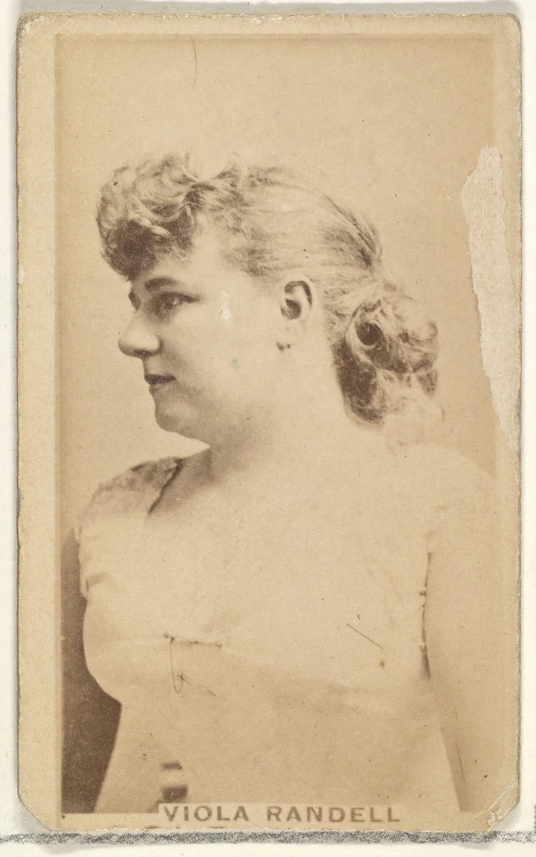 Viola Randell, from the Actors and Actresses series (N45, Type 1) for Virginia Brights Cigarettes by Allen & Ginter, photograph, 1885-1891