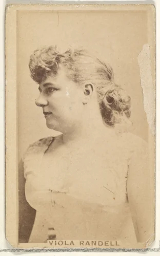 Viola Randell, from the Actors and Actresses series (N45, Type 1) for Virginia Brights Cigarettes by Allen & Ginter, photograph, 1885-1891