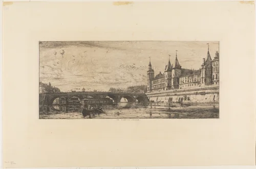 Pont-au-Change, Paris by Charles Meryon, print, 1854