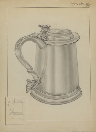 Silver Tankard by Gordon Sanborn, index of american design, 1936
