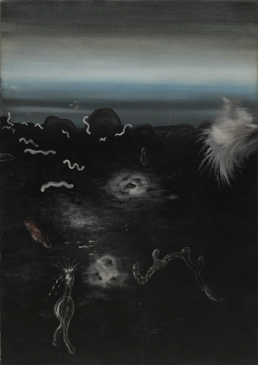 With My Shadow by Yves Tanguy, painting, 1928