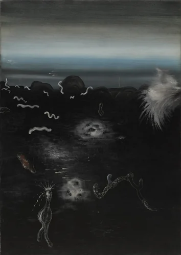 With My Shadow by Yves Tanguy, painting, 1928