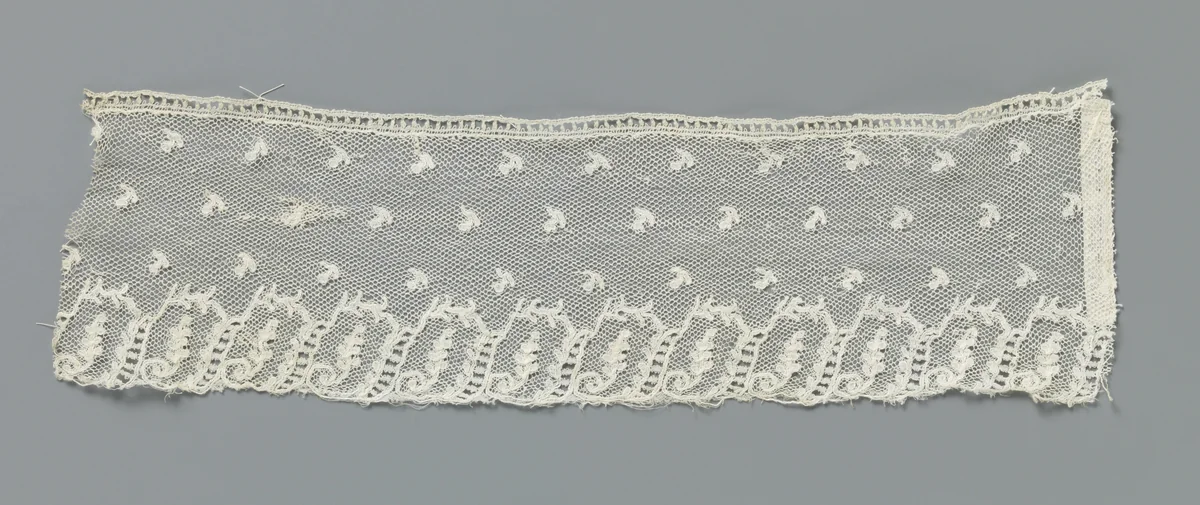 Strook kloskant met aaneengeschakelde schuingeplaatste rechthoeken by anonymous, other, 1875-1899