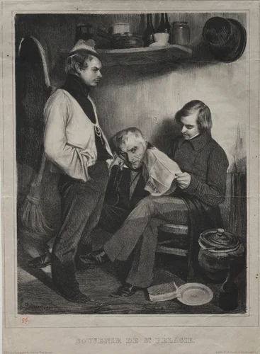 Souvenir of the Prison ot Ste. Pélagie by Honoré Daumier, print, 1834