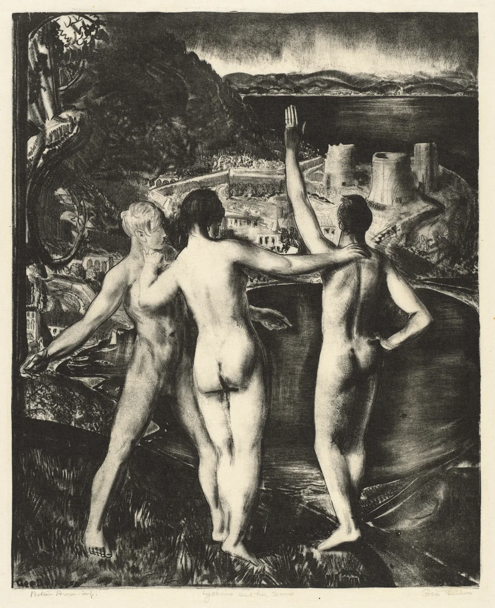 Lychnis and Her Sons by George Bellows, print, 1923
