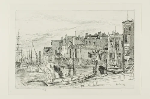 Thames Police by James McNeill Whistler, print, 1859