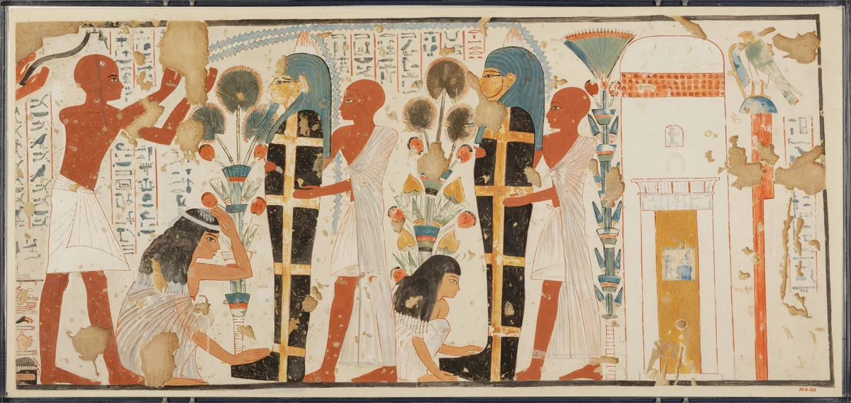 Purifying and Mourning the Dead, Tomb of Nebamun and Ipuky by Charles K. Wilkinson, artwork, -1390--1349