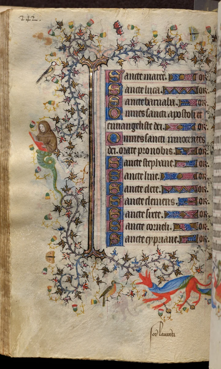 Hours of Charles the Noble, King of Navarre (1361-1425): fol. 121v, Text by Master of the Brussels Initials and Associates, book, 1400-1410